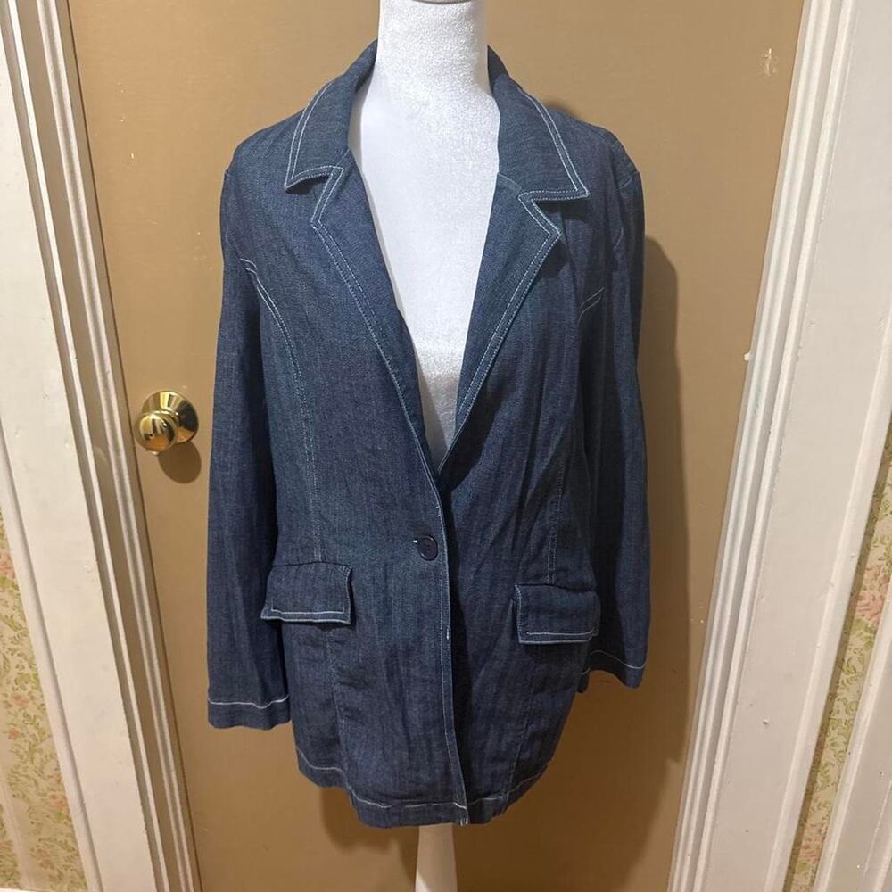 Vintage terry lewis denim blazer